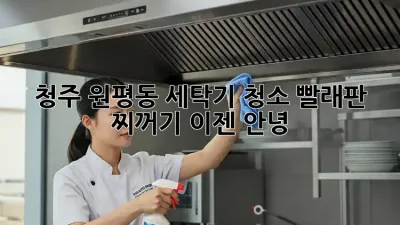 청주 원평동 세탁기 청소: 빨래판 찌꺼기, 이젠 안녕!